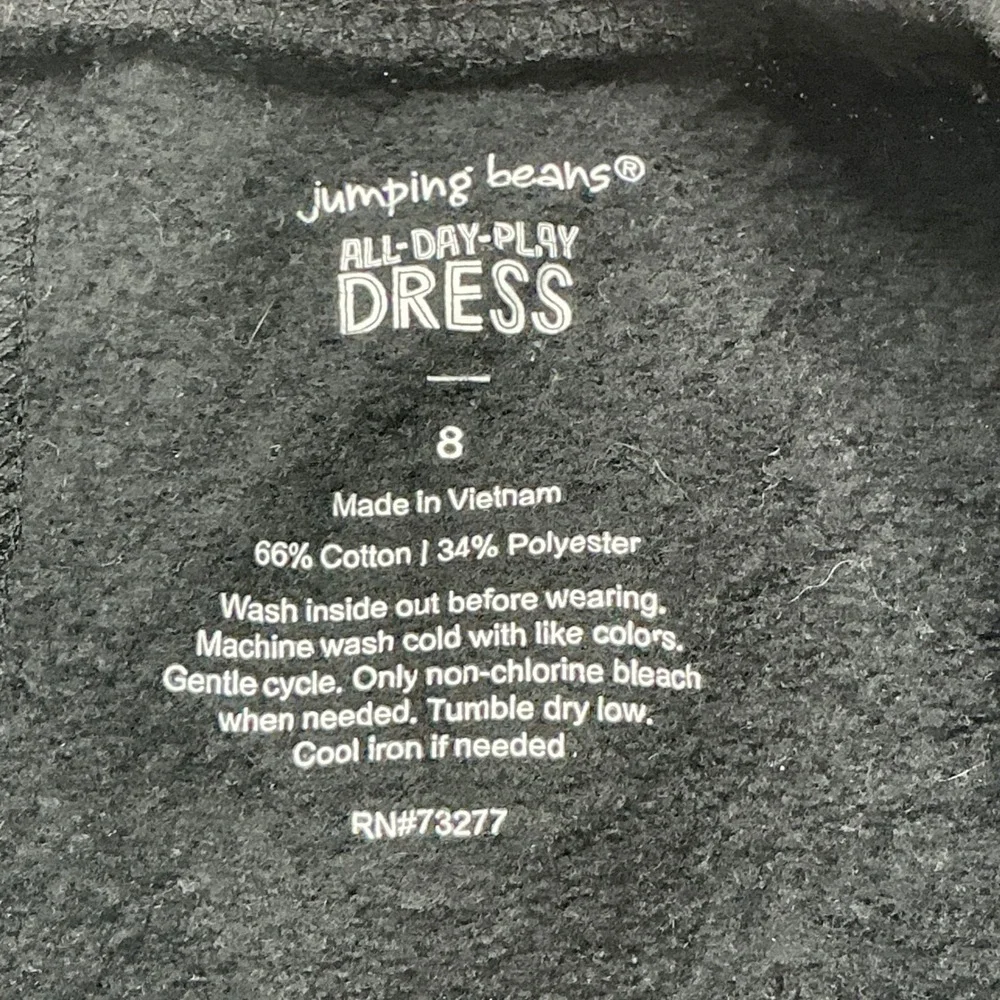 Jumping Beans Black Dress Girls 8 Rainbow Glitter Unicorn Fleece All Day Play